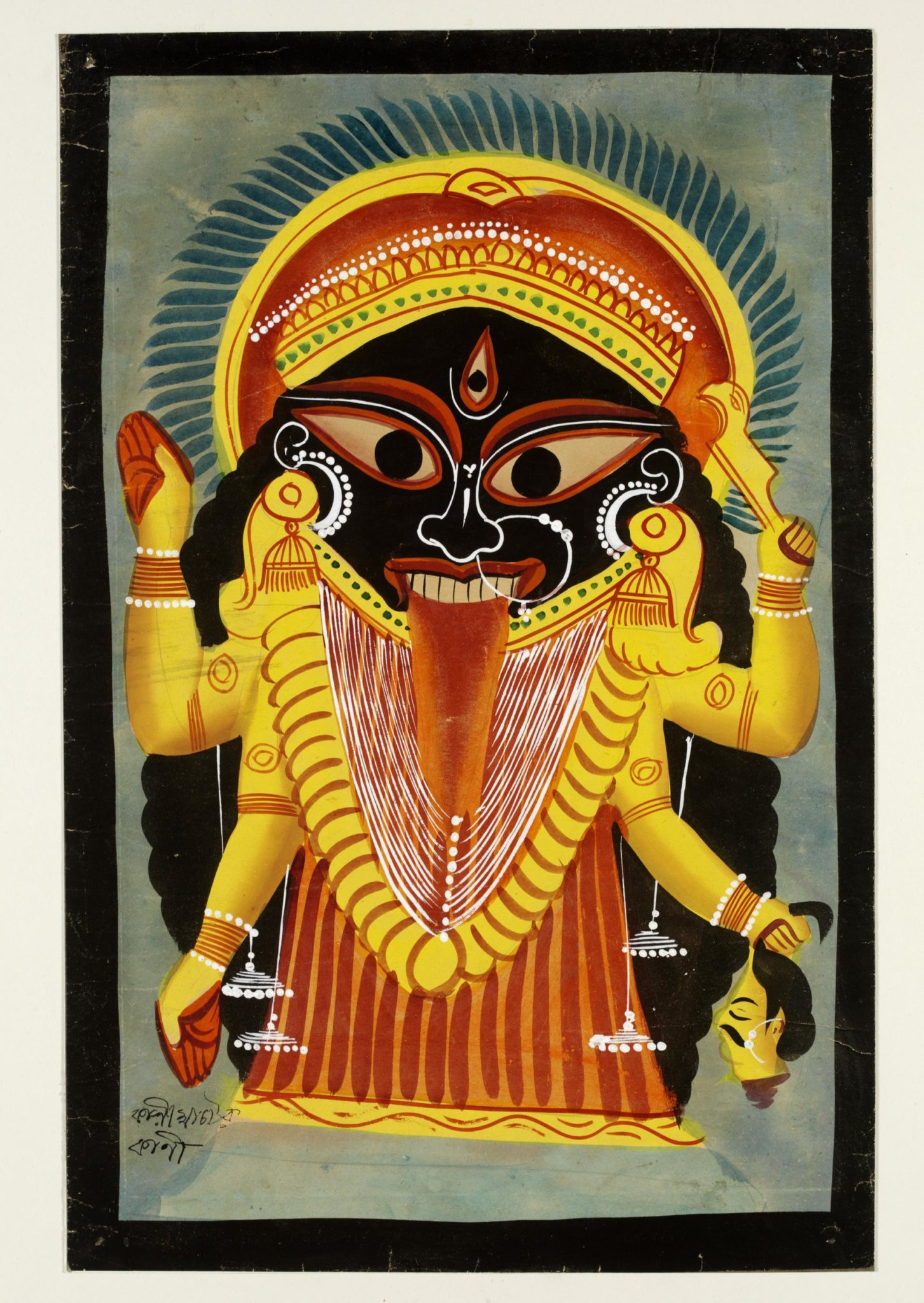 Goddess Kali Kalighat Painting
